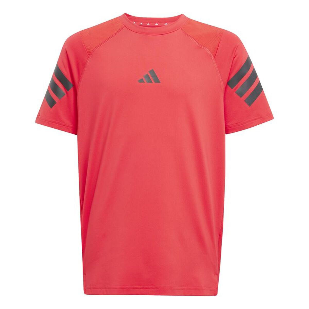 T-Shirt met Korte Mouwen voor kinderen Adidas All Sports Zwart Rood