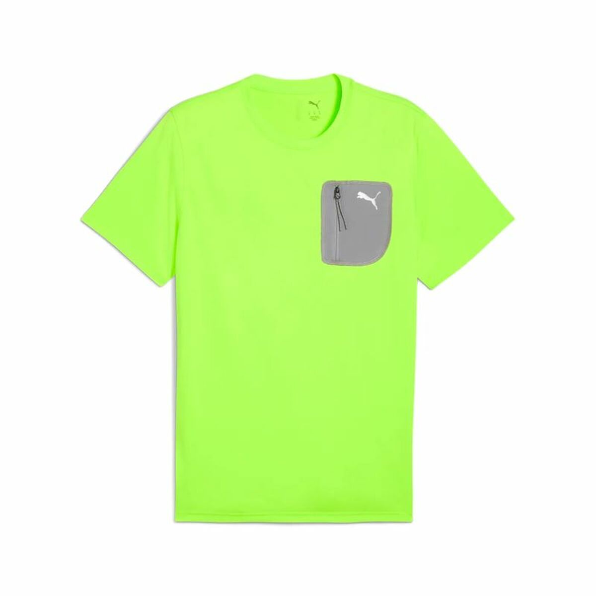 T-shirt à manches courtes homme Puma M Flex Pocket Tee Vert Vert citron