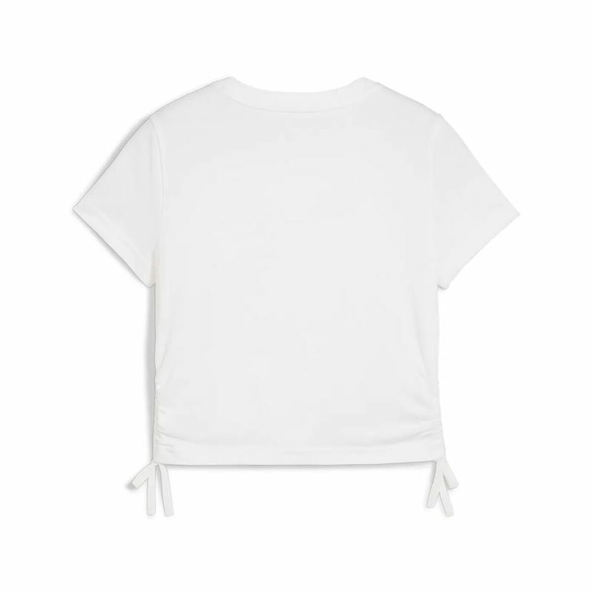 Child’s Short Sleeve T-Shirt Puma Essentials Metallic Knotted White
