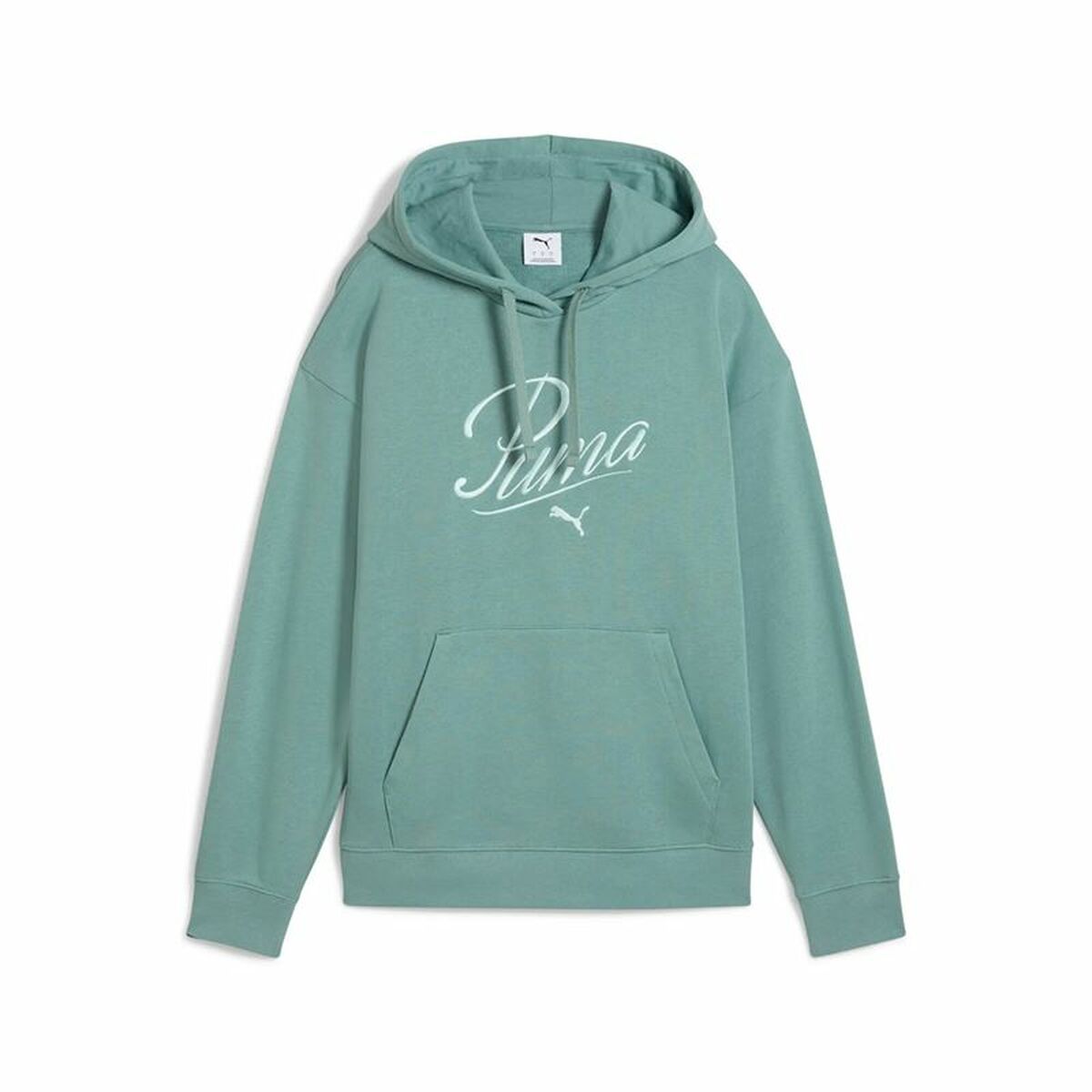 Sweat à capuche femme Puma Puma Essentials Script Comfort H Bleu Vert