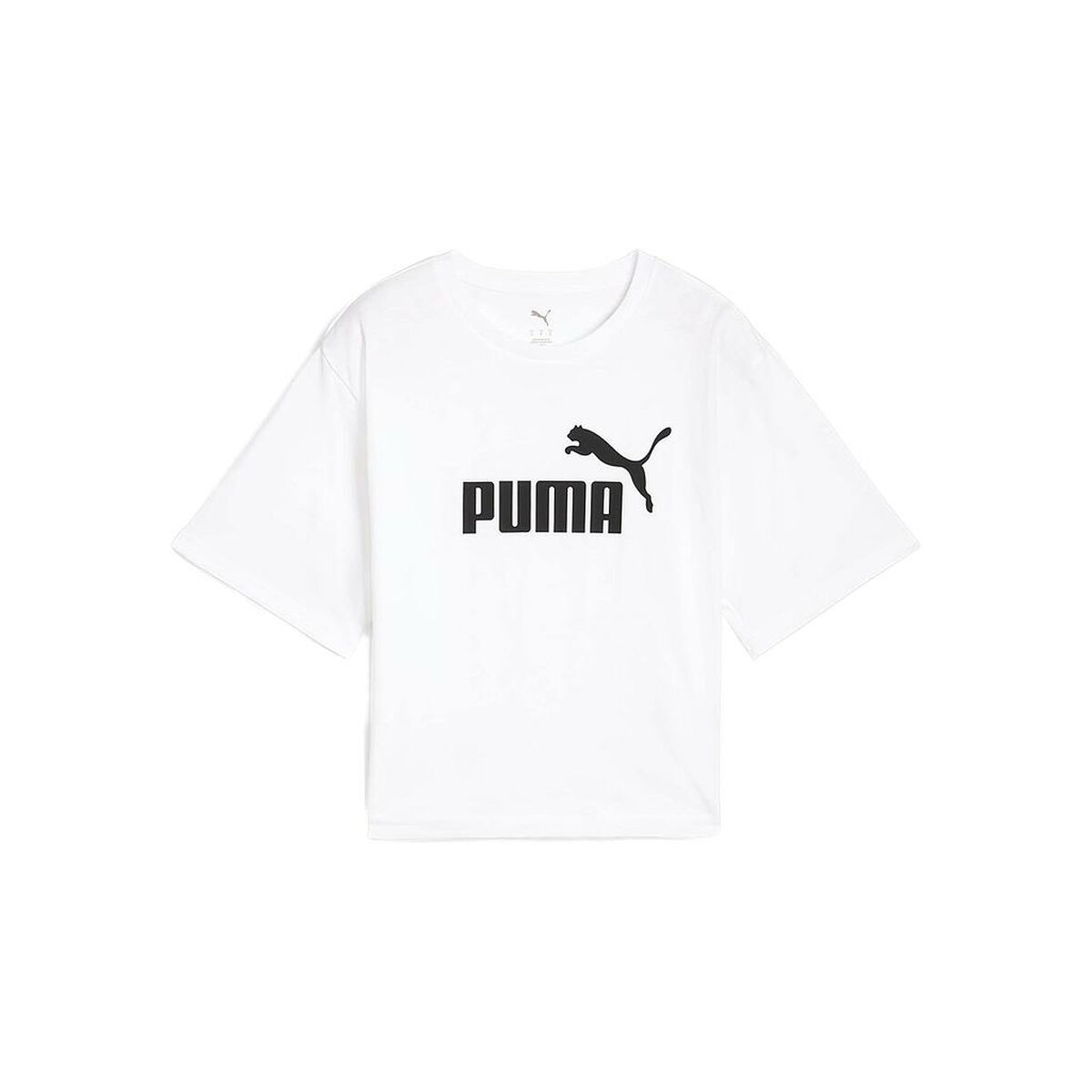 T-shirt à manches courtes femme Puma ESS Cropped No. 1 Logo Relaxed Tee C/O 684972 02 Blanc