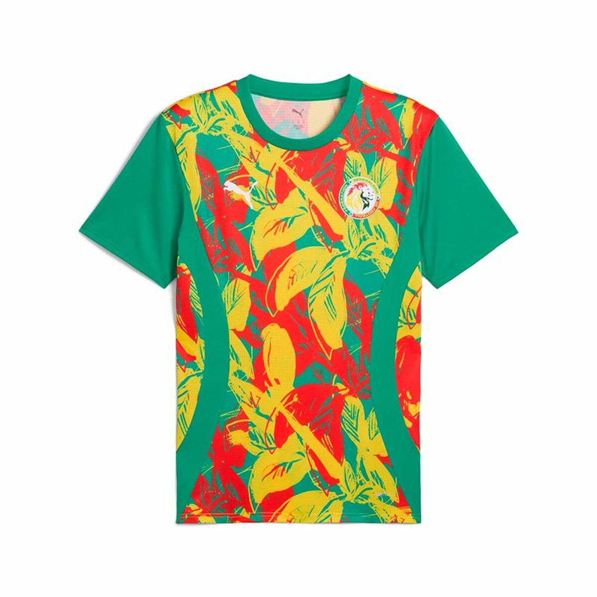 Maillot de Football à Manches Courtes pour Homme Puma Senegal Prematch Ss Vert