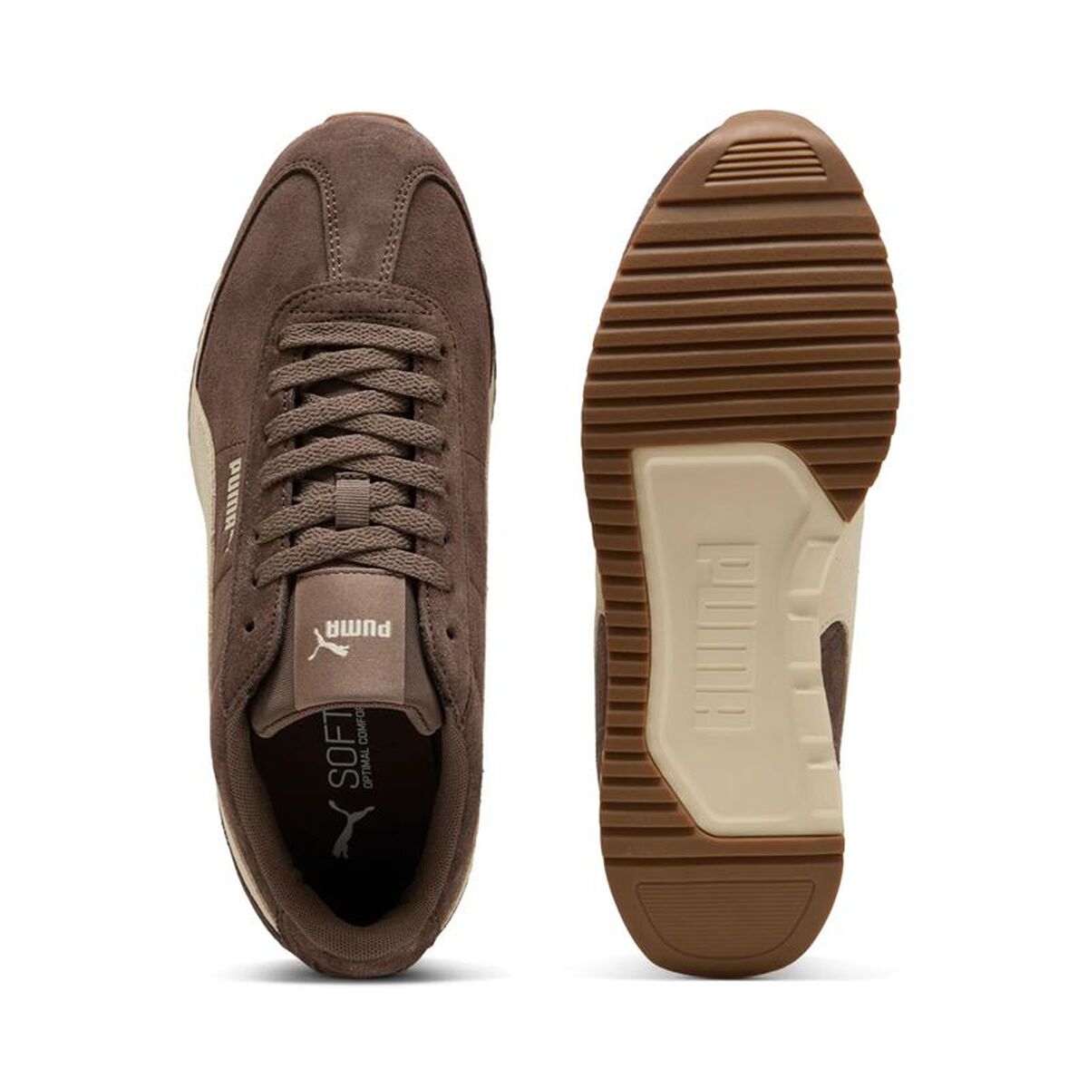 Casual Herensneakers Puma R78 Wind Sd Bruin