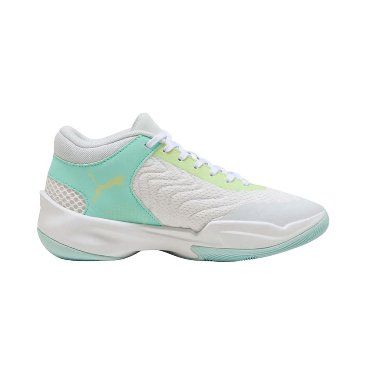 Basketball Shoes for Children Puma Court Pro 2 White Green Basketball Shoes for Children Puma Court Pro 2 White Green