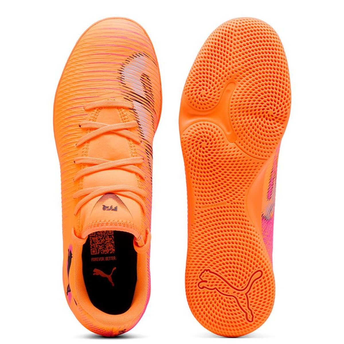 Volwassenen Zaalvoetbalschoenen Puma Future 8 Play IHeat Fire Oranje