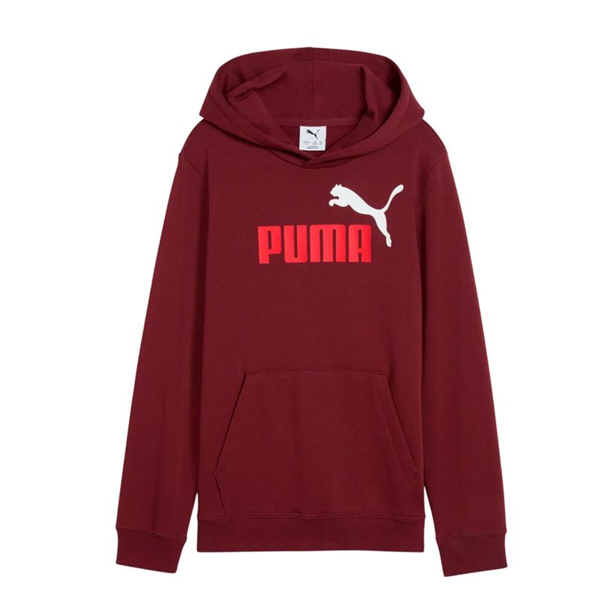 Sweatshirt met Capuchon voor Meisjes Puma Essentials 2 Color No.1 Log Kastanjebruin Donkerrood