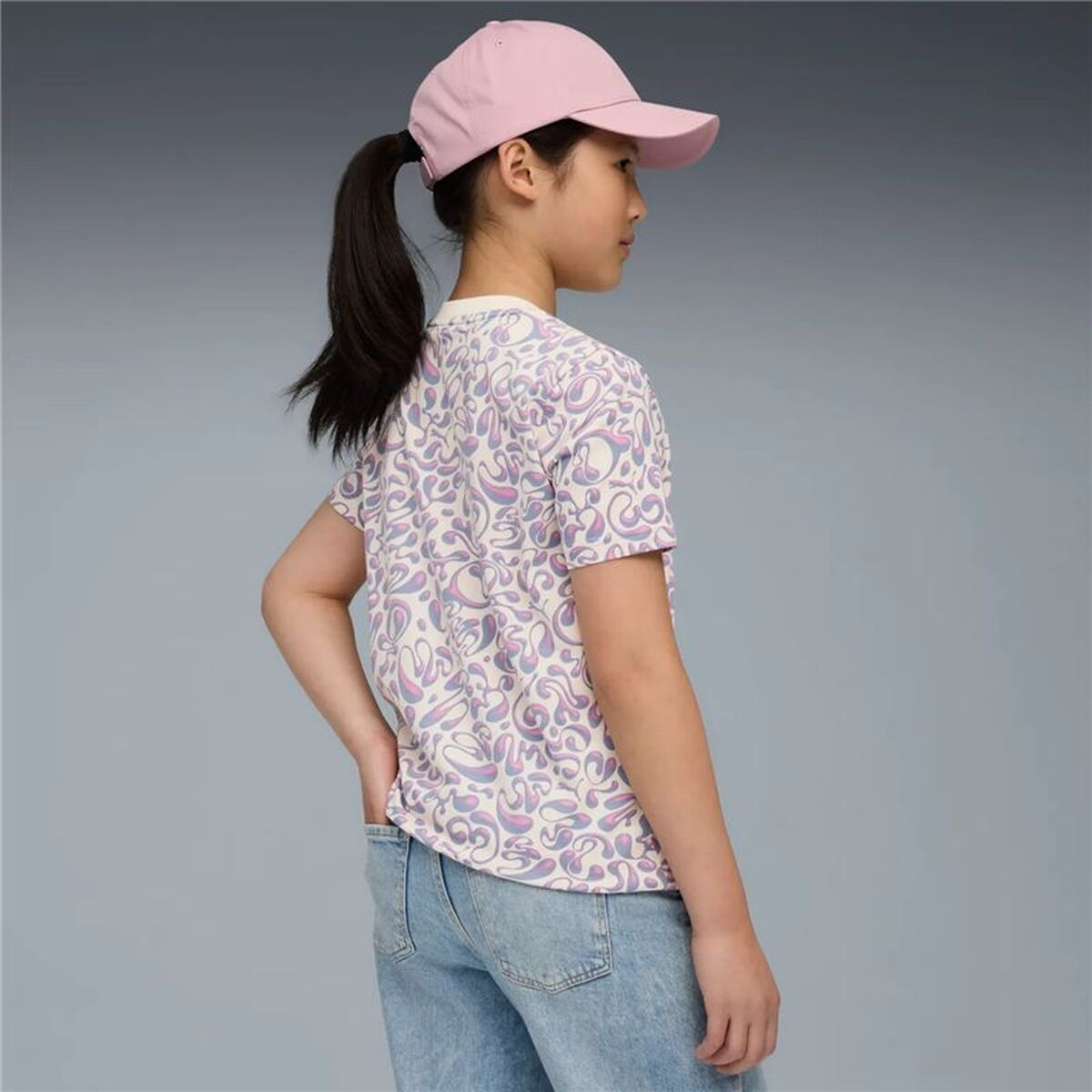 Child’s Short Sleeve T-Shirt Puma Tweenerverse Aop Beige