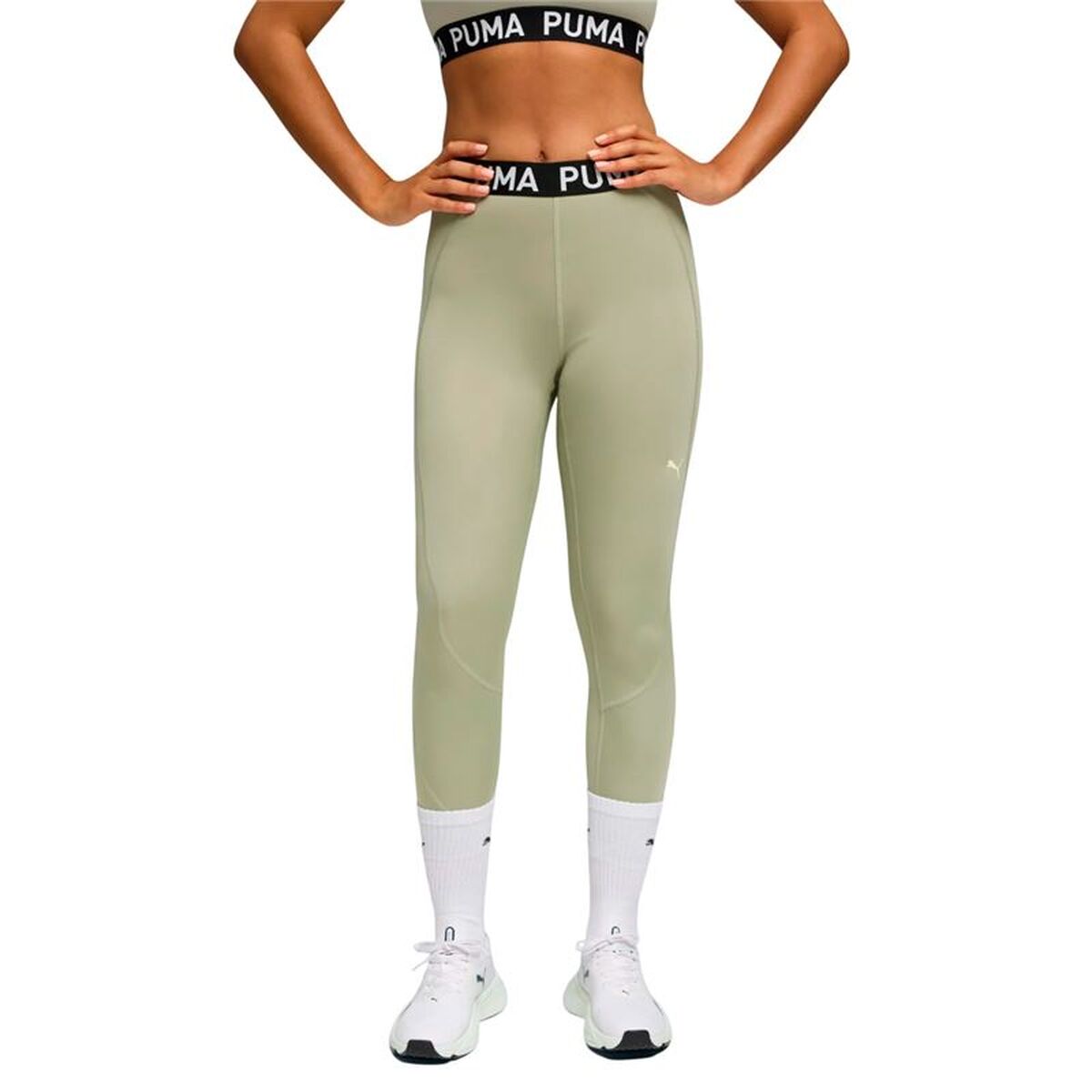 Sportleggings voor Dames Puma W Strong TighLux Olijf