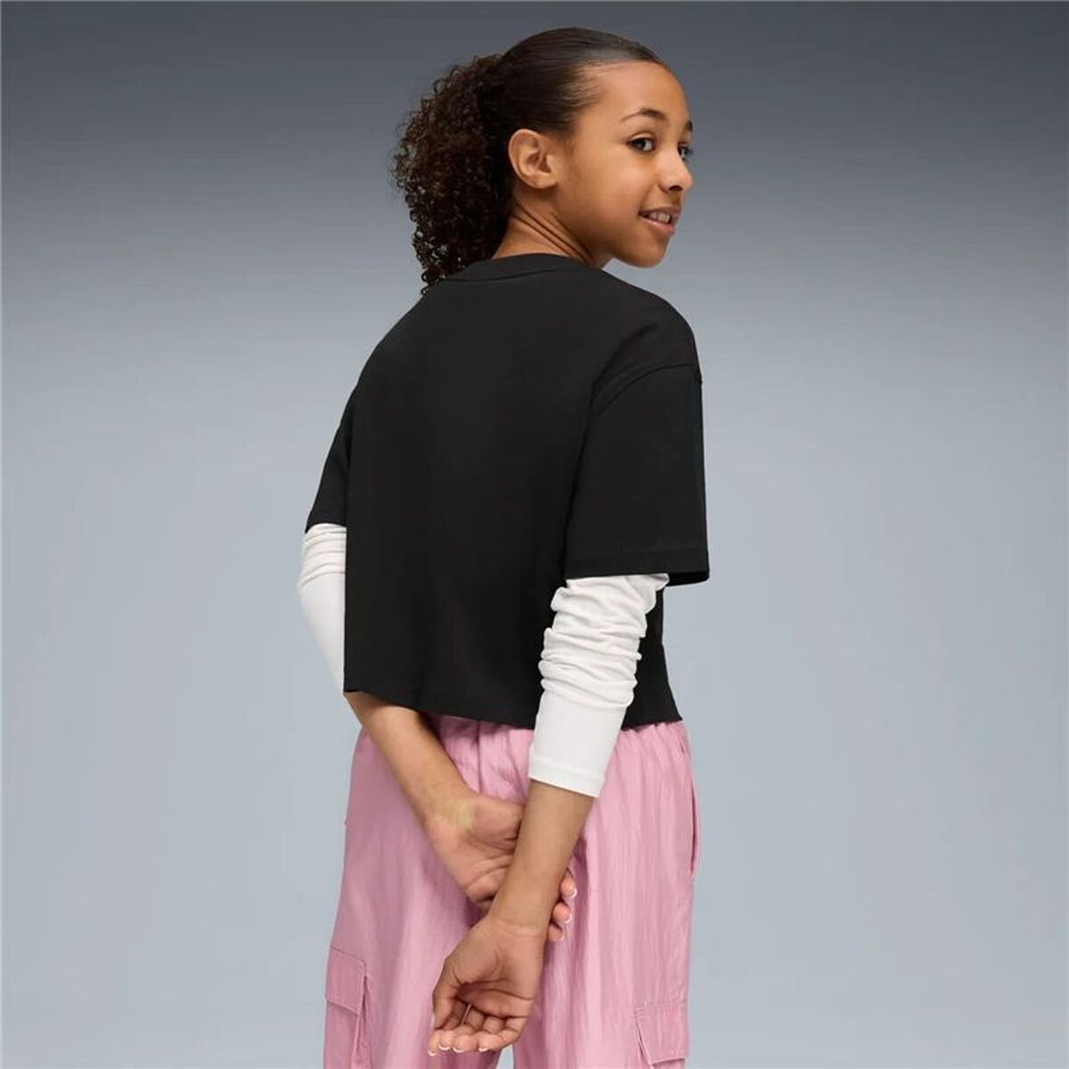 Child’s Short Sleeve T-Shirt Puma Essentials 2 Color No. 1 Black