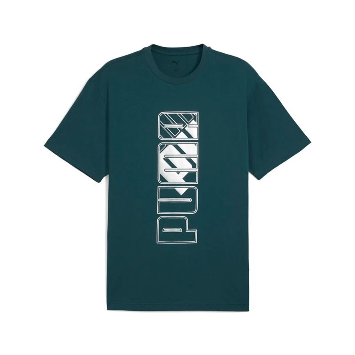 Heren-T-Shirt met Korte Mouwen Puma Maximal Metallic Relaxed Groen