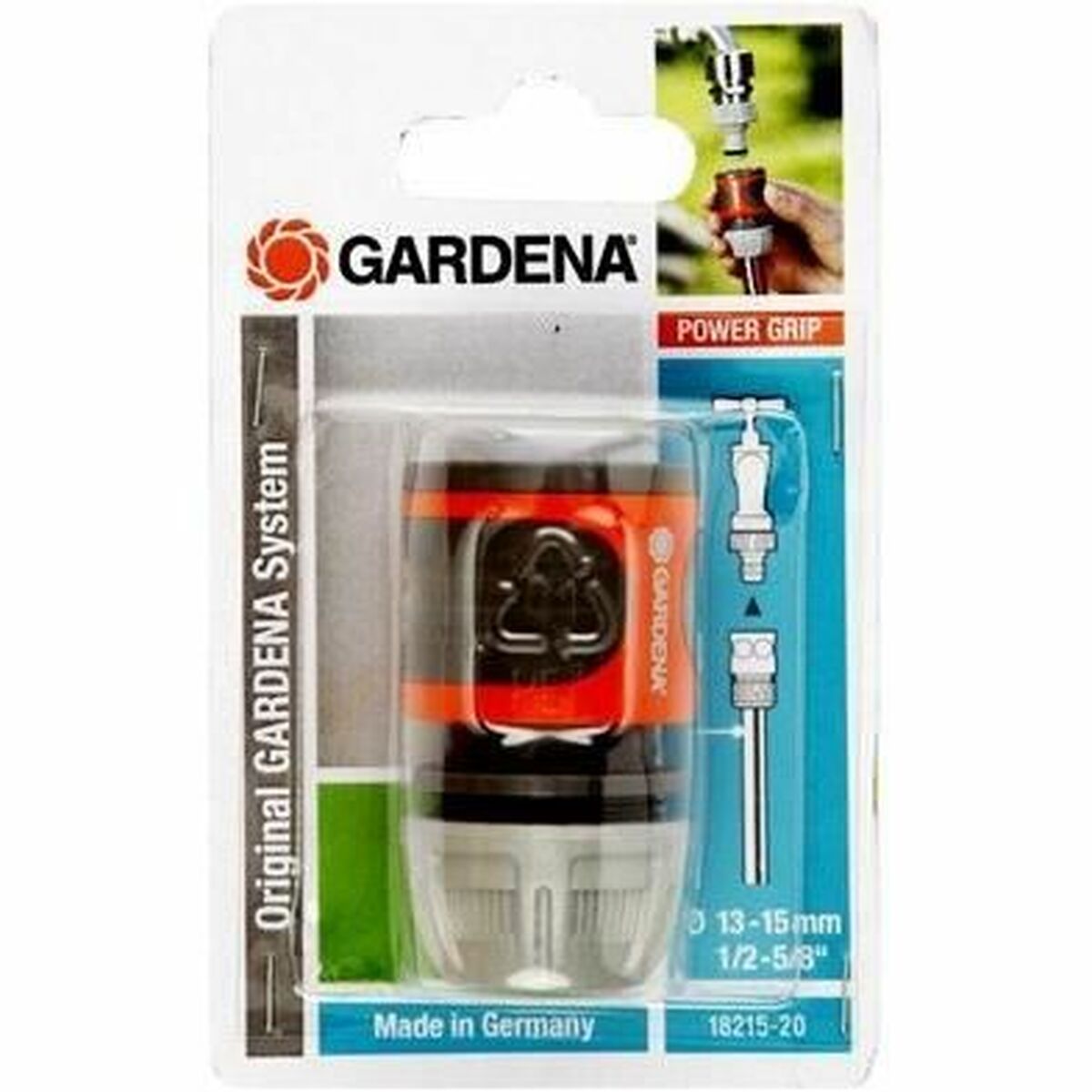 Slangaansluiting Gardena 18215 Adapter 13 mm 15 mm 1/2" 5/8"
