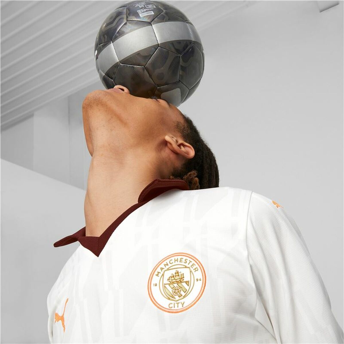 Men’s Short-sleeved Football Shirt Puma Manchester City Away White