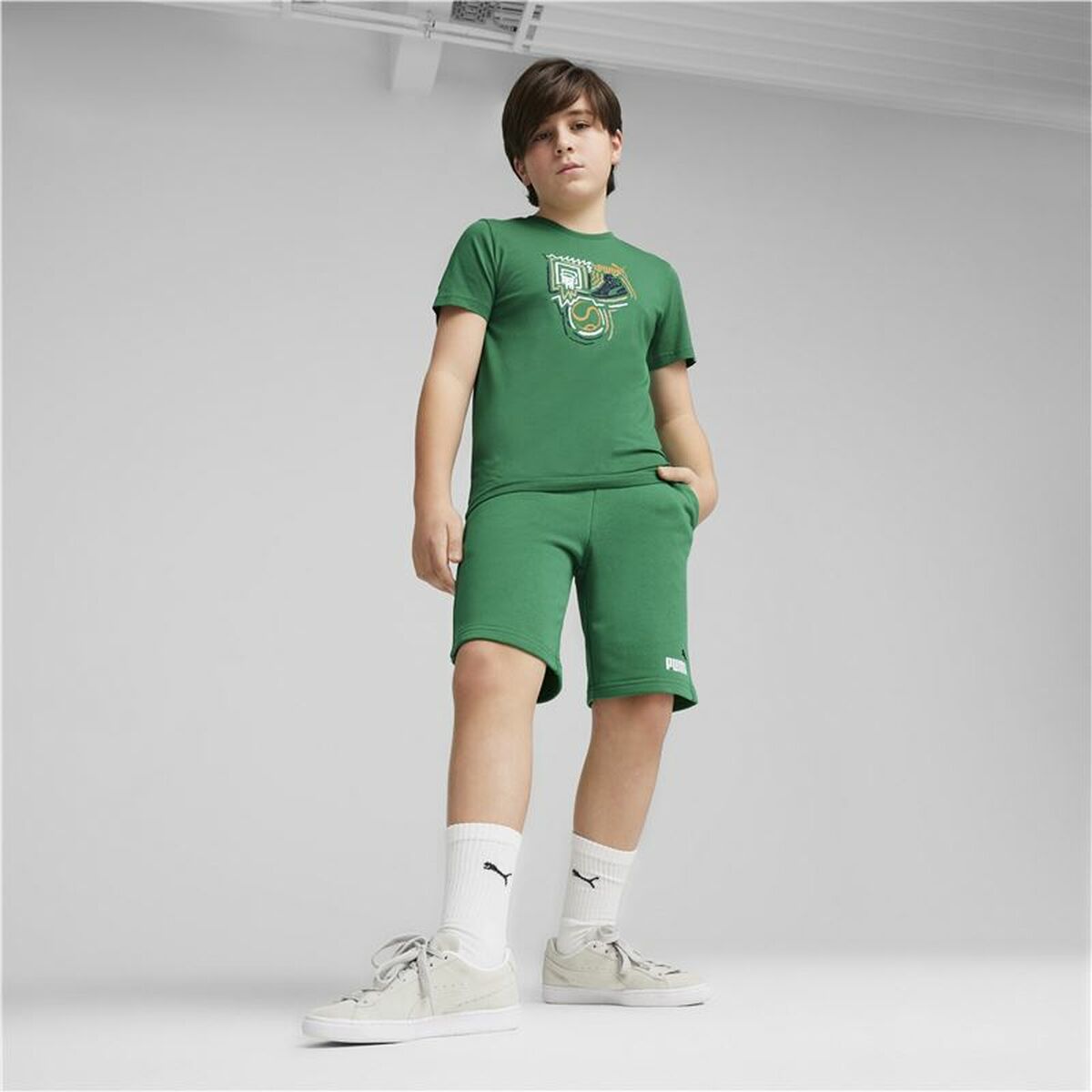 T-Shirt met Korte Mouwen voor kinderen Puma Graphic