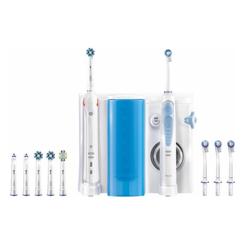 Brosse à dents électrique + Hydropulseur dentaire Oral-B SMART5000+OXYJET Bluetooth Blanc   
