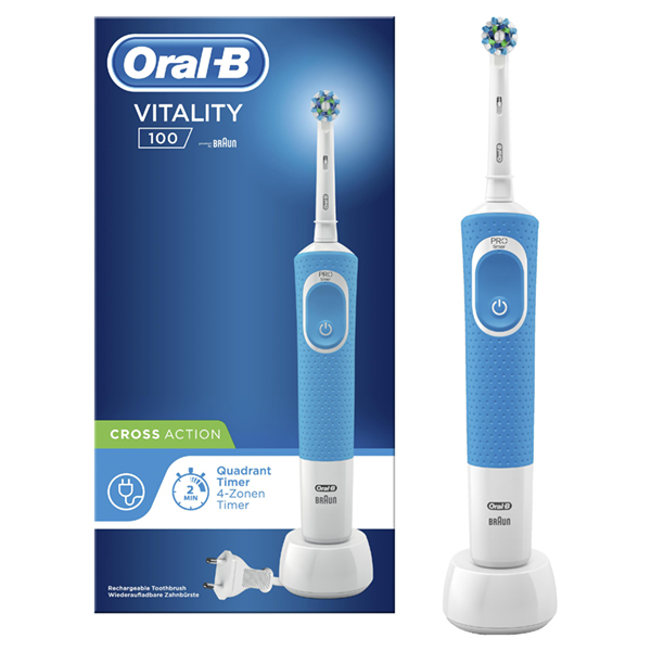 Brosse à dents électrique Vitality 100 Cross Action Oral-B 100 CrossAction  Blanc 