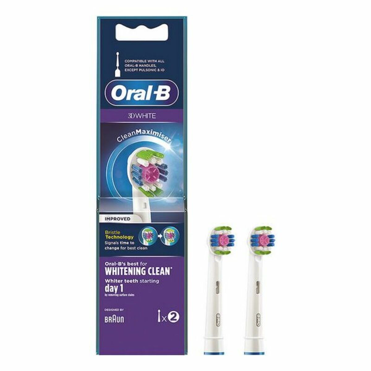 Tête de rechange 3D White Whitening Clean Oral-B D White Whitening Clean (2 pcs) 2 Unités