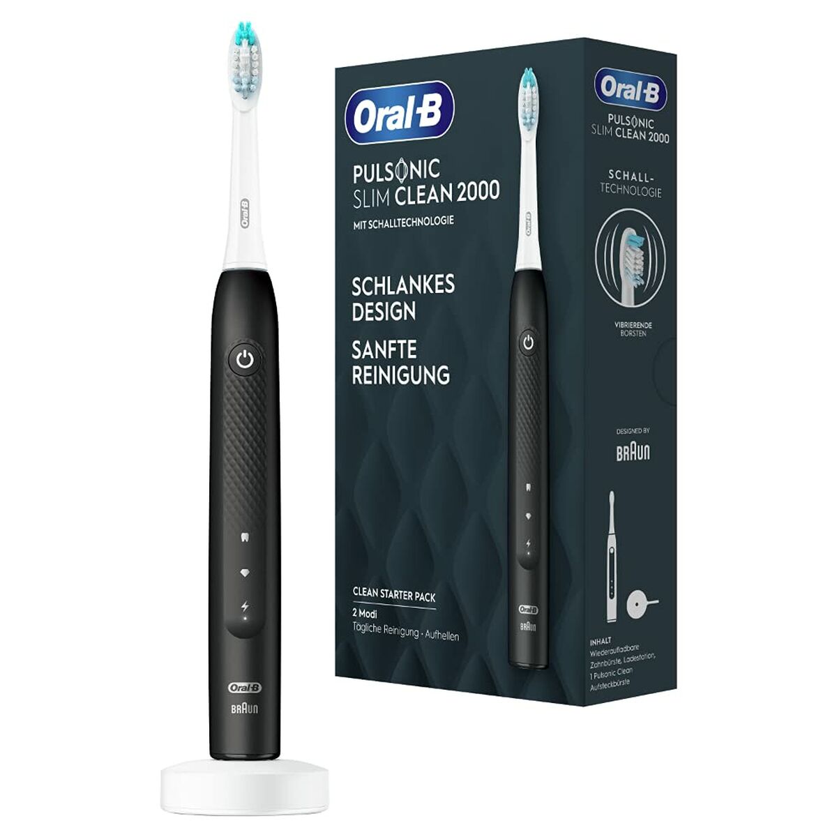 Image secondaire de Brosse à dents électrique Braun 4210201396208 (2 Pièces) (2 Unités)