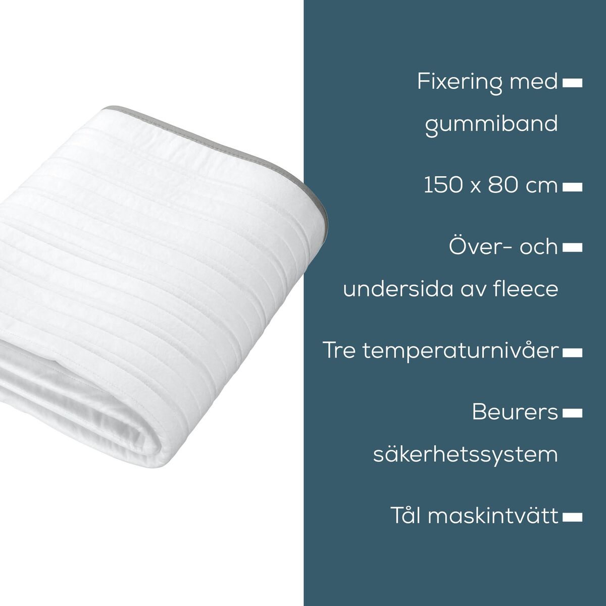 Electric warmers Beurer TS17 150 x 80 cm White Grey 100 % polyester 65 W