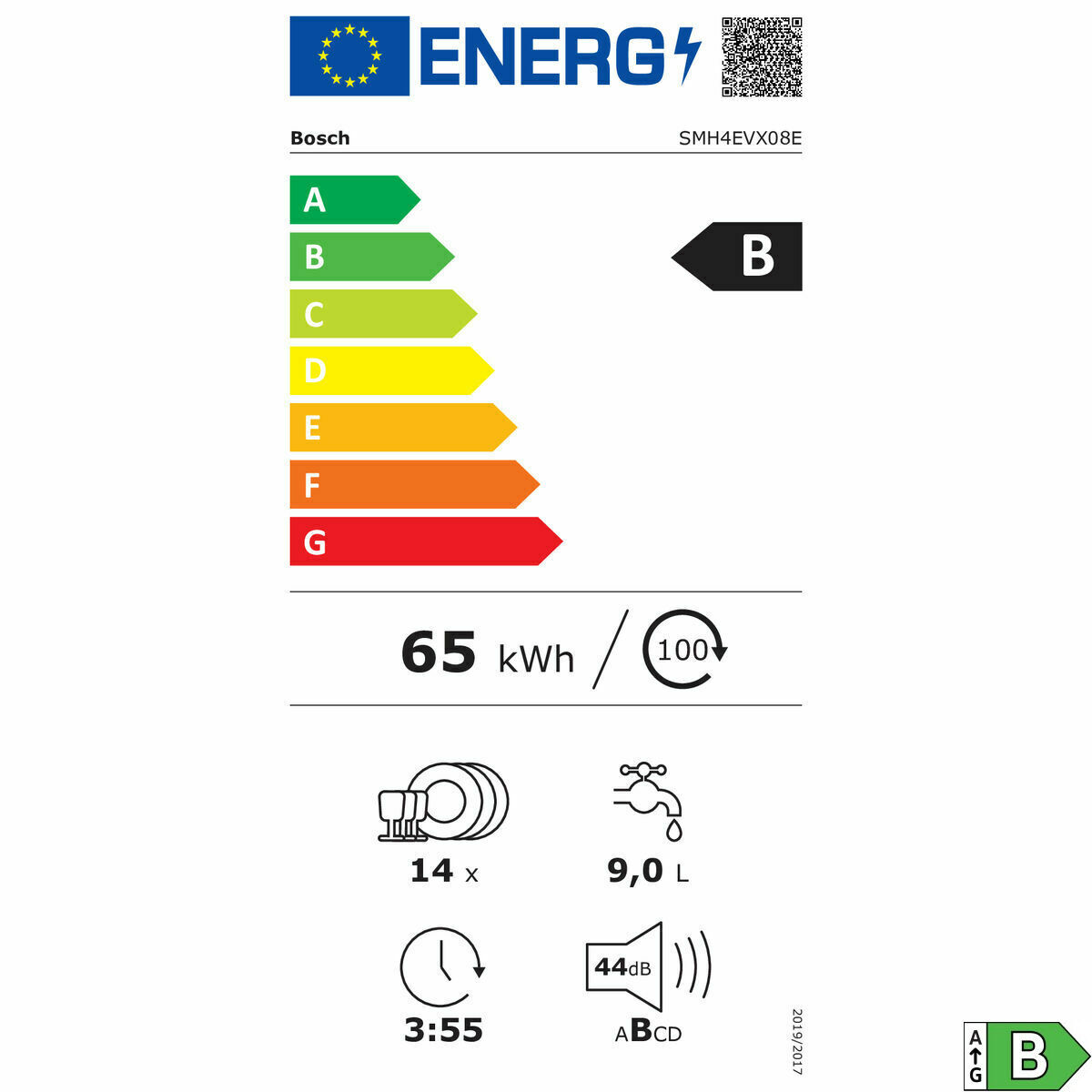 Geschirrspüler BOSCH SMH4EVX08E 6P 3ªB 44dBA INT (Restauriert A) - Thumbnail 3