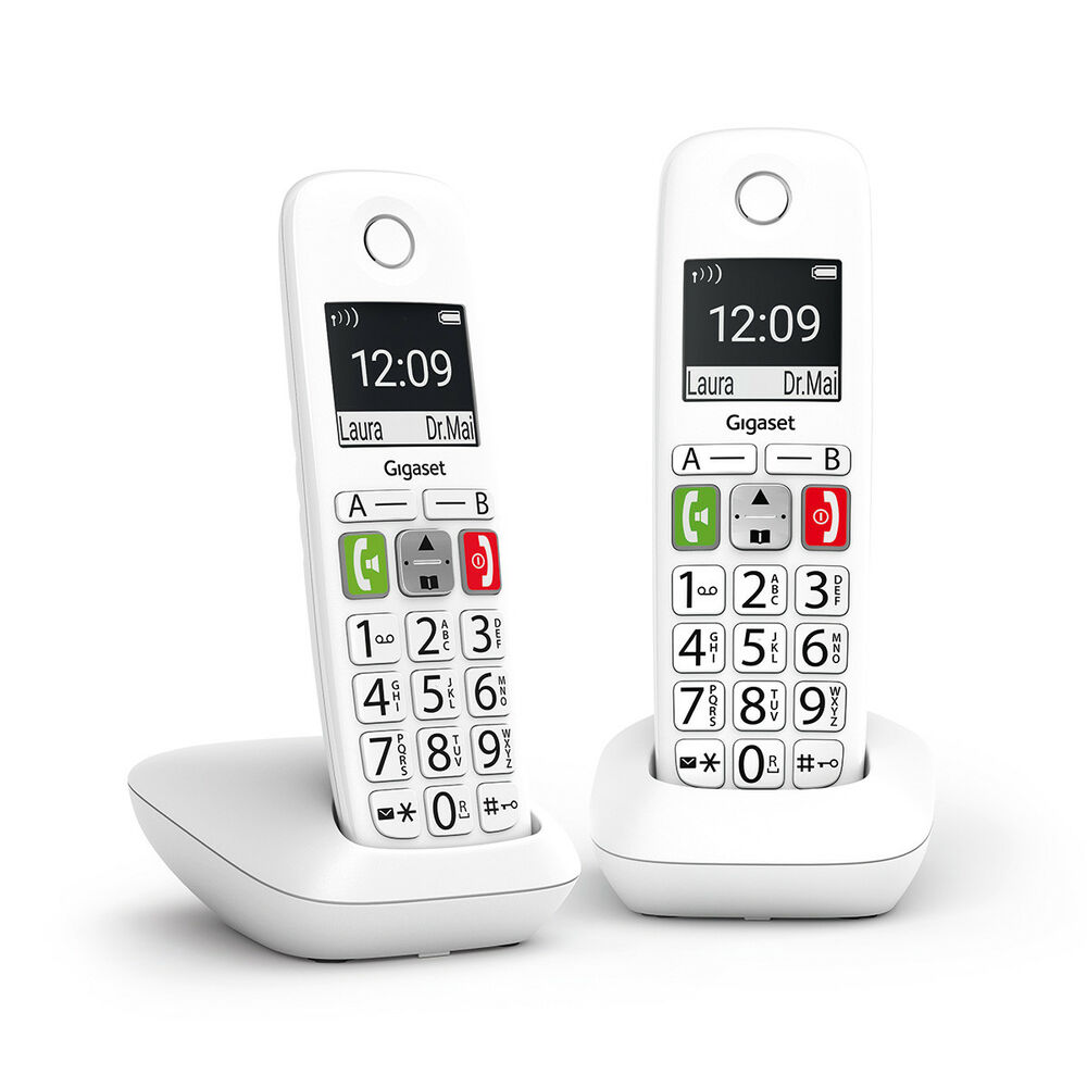 Teléfono Fijo Gigaset E290 Duo Blanco  