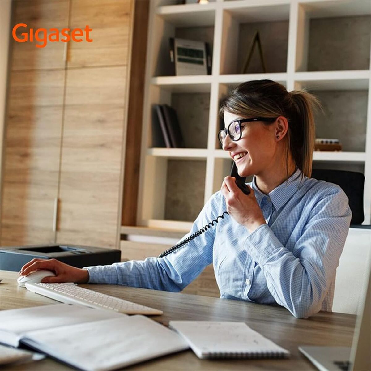 Fiksuotojo ryšio telefonas Gigaset Desk 200 Balta