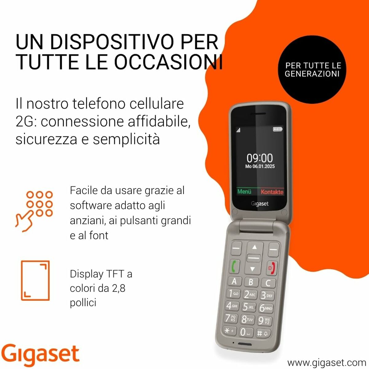 Afbeeldingen van Smartphone Gigaset S30853-H1231-R102 2,8" Grey