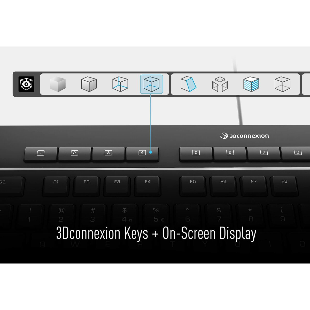 Kép Keyboard 3Dconnexion 3DX-700092 Black Qwerty US