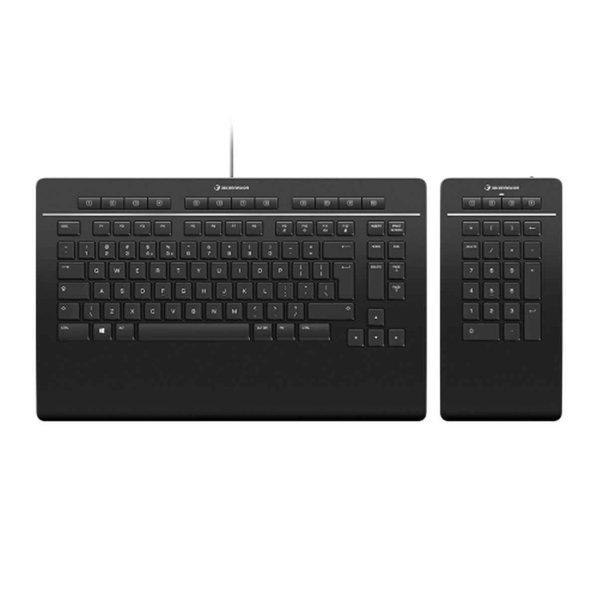 3Dconnexion Keyboard Pro med Numpad Sort Spansk Qwerty