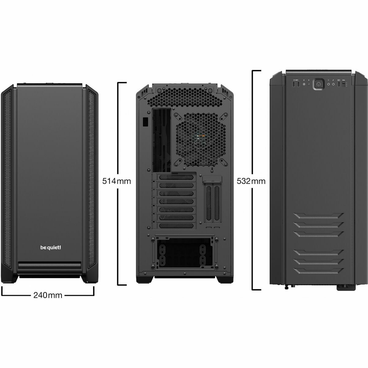 Afbeeldingen van ATX Semi-tower Box Be Quiet! BG026 Black