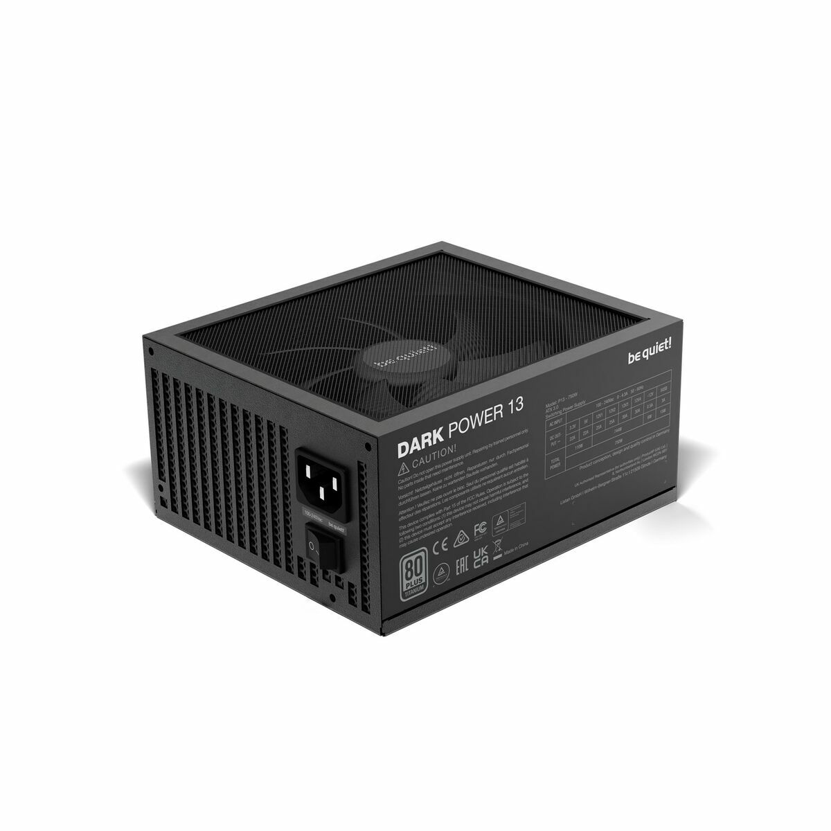 Immagine di Power supply Be Quiet! BN333 ATX 750 W 6 W 110 W 80 PLUS Titanium