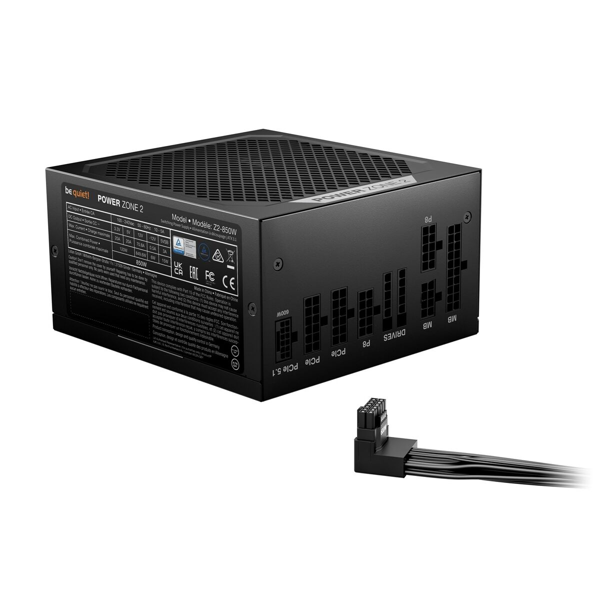 Image secondaire de Bloc dAlimentation Be Quiet! BP007EU ATX 850 W RoHS CE 80 PLUS Platinum WEEE BSMI CB