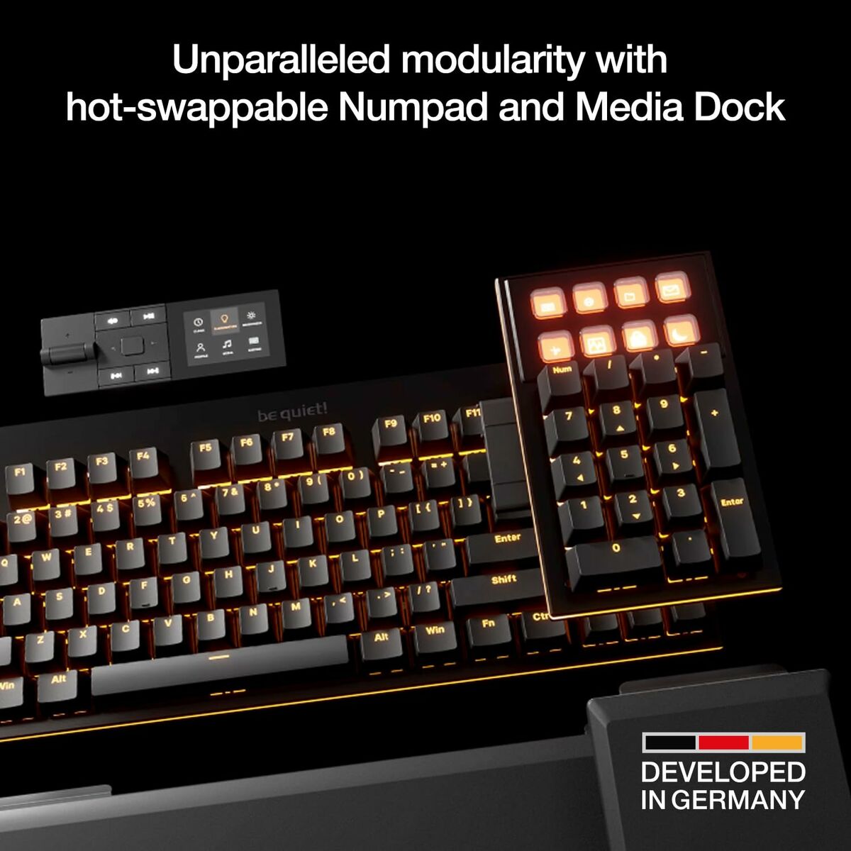 Afbeeldingen van Keyboard Be Quiet! BT001US Black Multicolour QWERTY Qwerty US