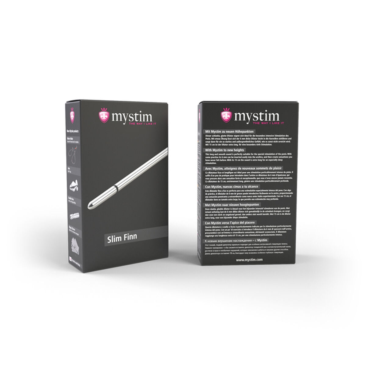 Dilatátory Thin Finn Urethral Sound Mystim MS46190 Stříbřitý