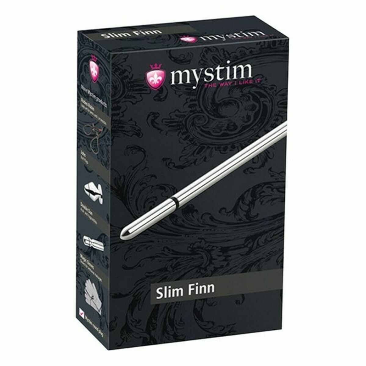 Dilatátory Thin Finn Urethral Sound Mystim MS46190 Stříbřitý