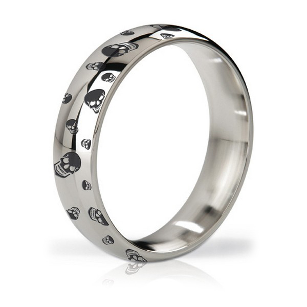 Earl Polished & Engraved Steel Love Ring Mystim