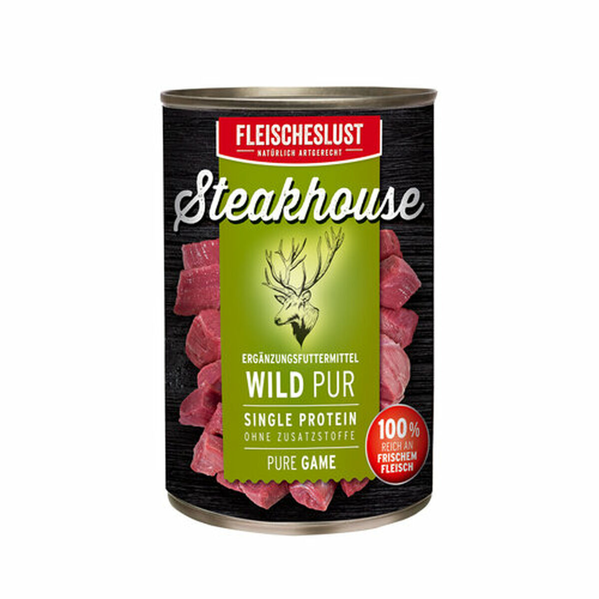 Wet food Fleischeslust Pure 800 gr Deer, view 2
