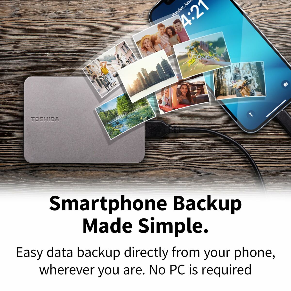 Afbeeldingen van External Hard Drive Toshiba HDTX210ESCAA 1 TB HDD Silver Magnetic