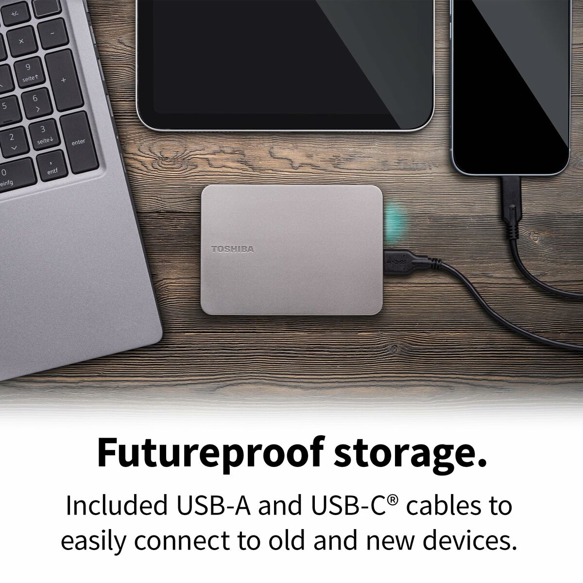 Afbeeldingen van External Hard Drive Toshiba HDTX210ESCAA 1 TB HDD Silver Magnetic