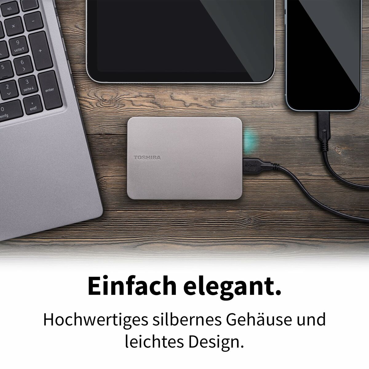 Afbeeldingen van External Hard Drive Toshiba HDTX210ESCAA 1 TB HDD Silver Magnetic