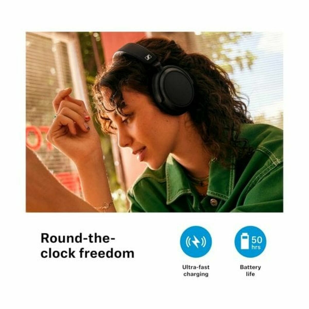 Afbeeldingen van Headphones with Microphone Sennheiser AccentumPlus White