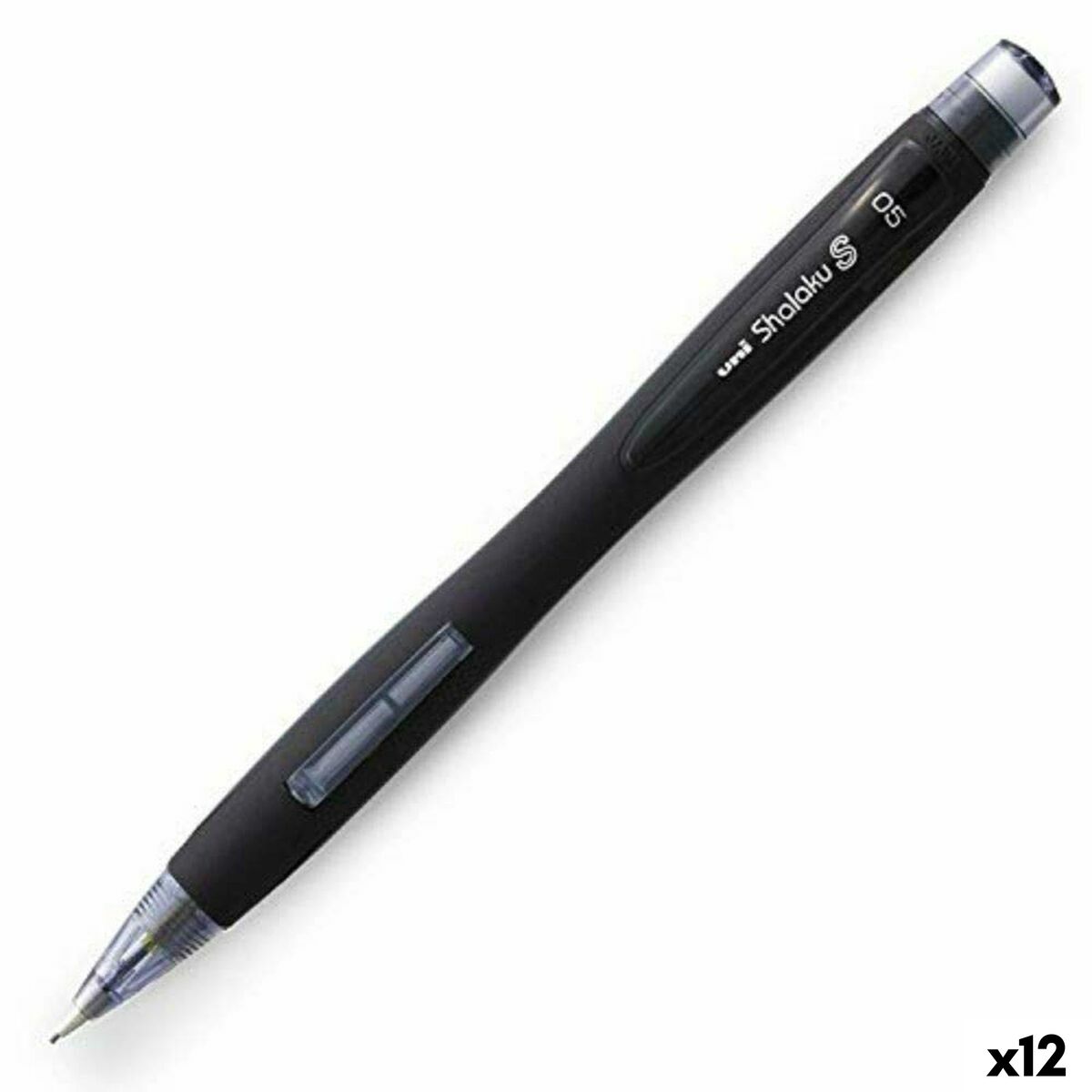 Portemines Uni-Ball SHALAKU S Noir 0,5 mm (12 Unités)