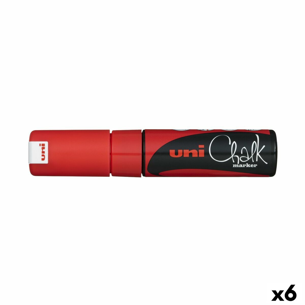 Δείκτες υγρής κιμωλίας Uni-Ball PWE-8K Κόκκινο (6 Τεμάχια) (x6)