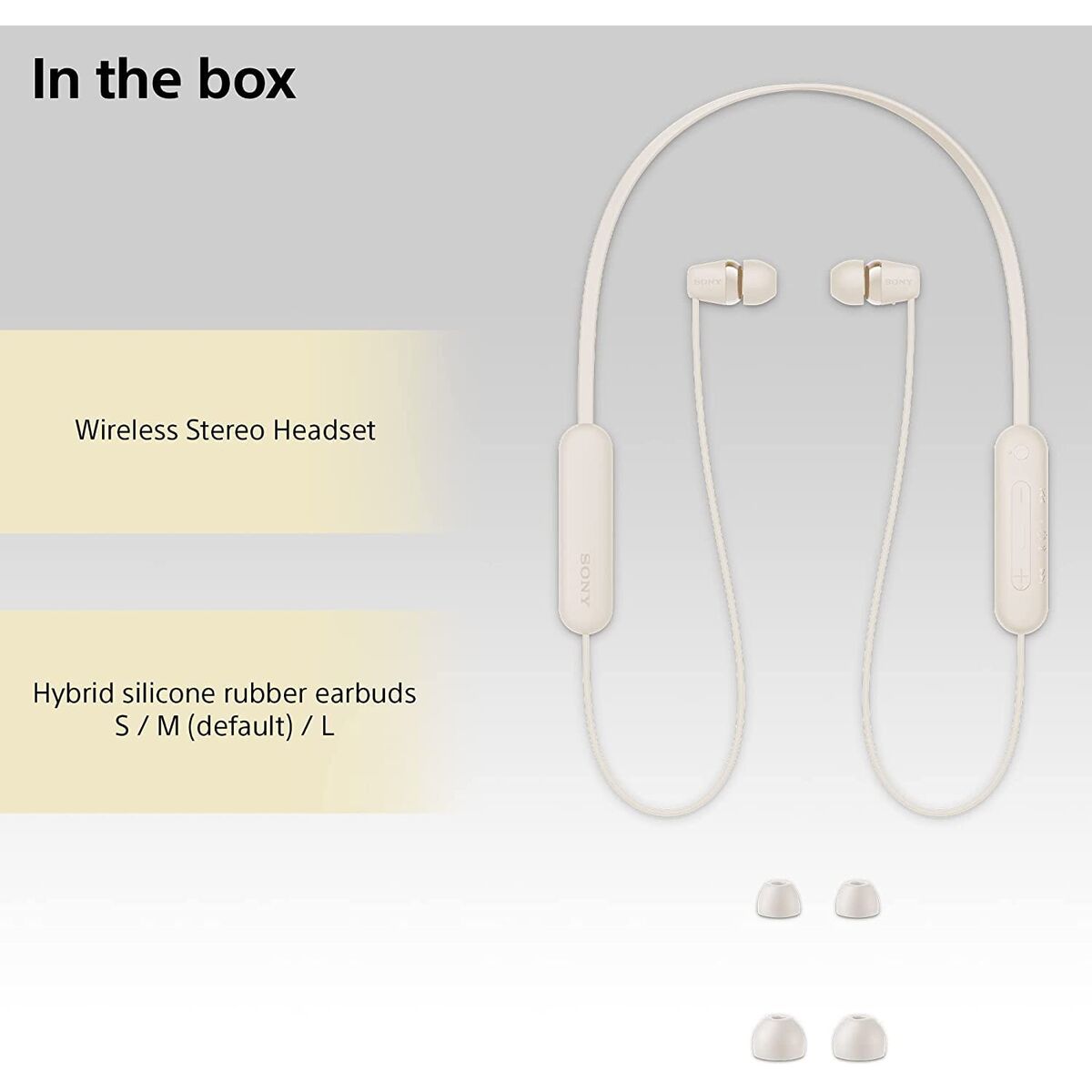 Bluetooth Headphones Sony WI-C100 Beige Grey