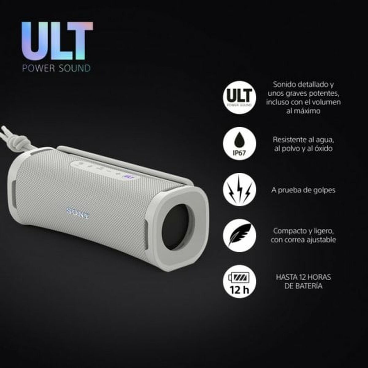 Nešiojamos Bluetooth garso kolonėlės Sony SRS-ULT10W Balta