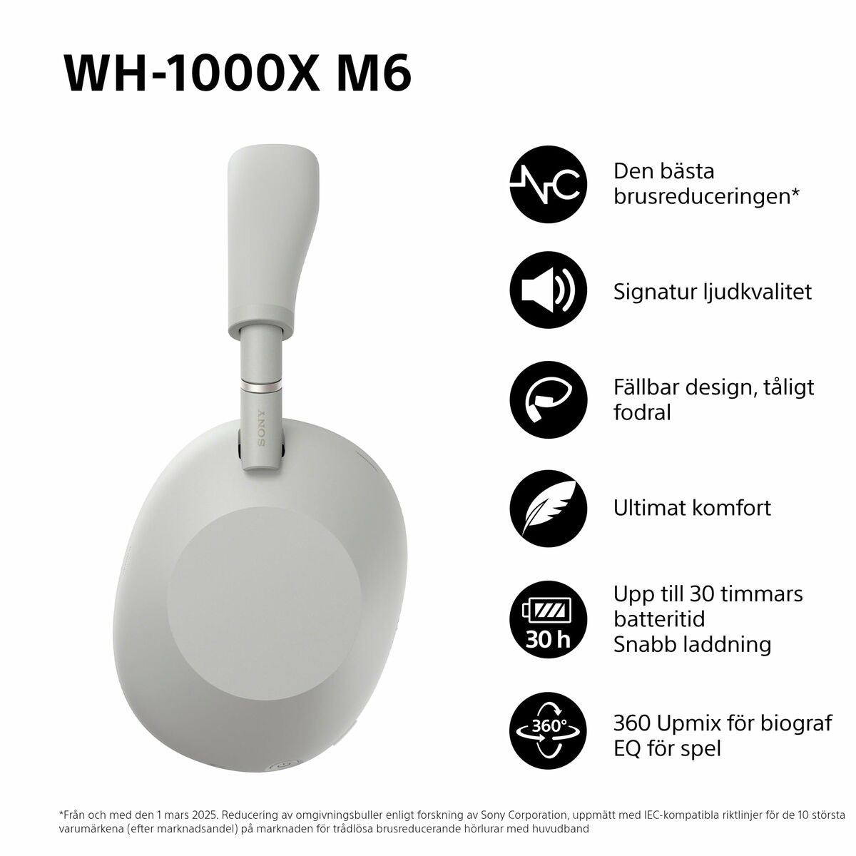 Afbeeldingen van Bluetooth Headphones Sony WH1000XM6S.CE7 Black Grey