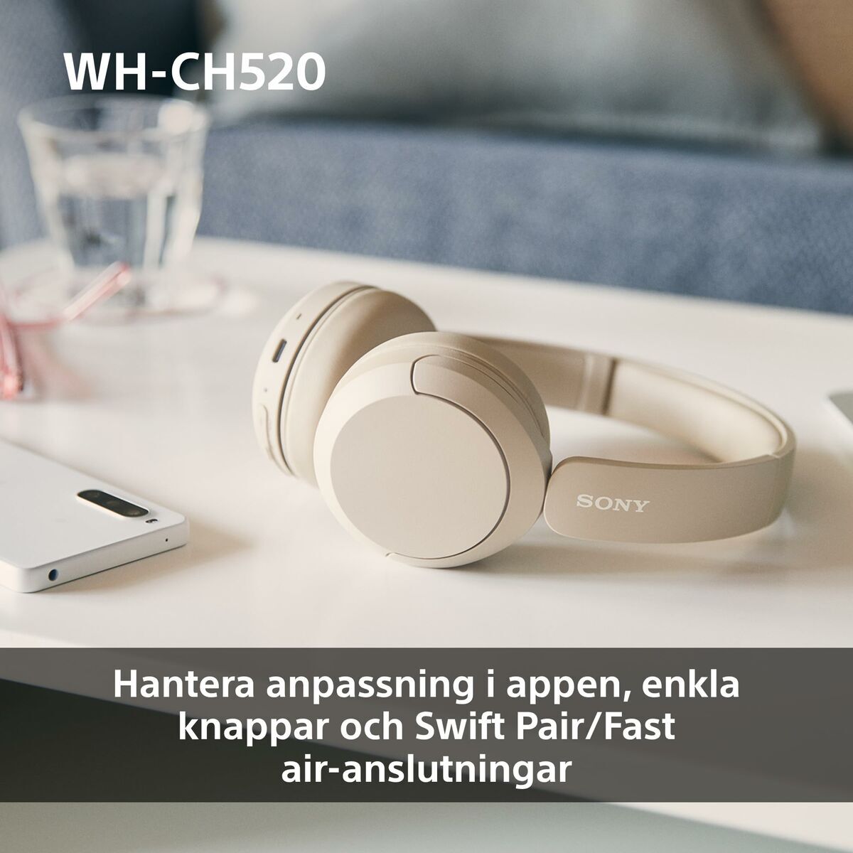 Headphones with Headband Sony WHCH520P.CE7 Pink
