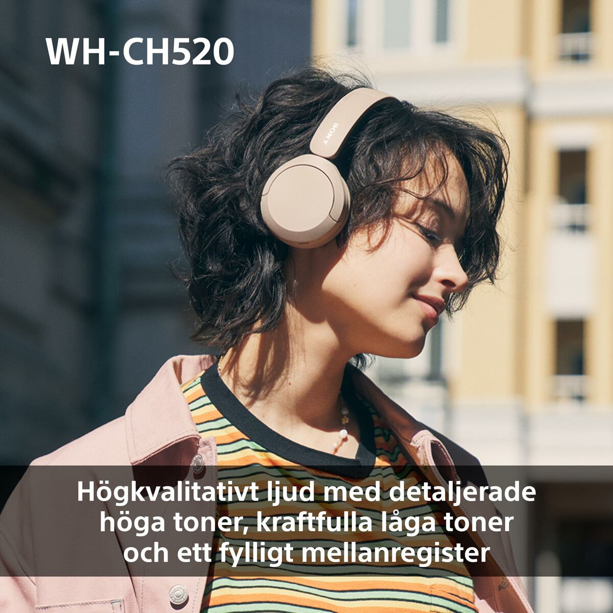 Picture of Headphones with Headband Sony WHCH520Y * Yellow