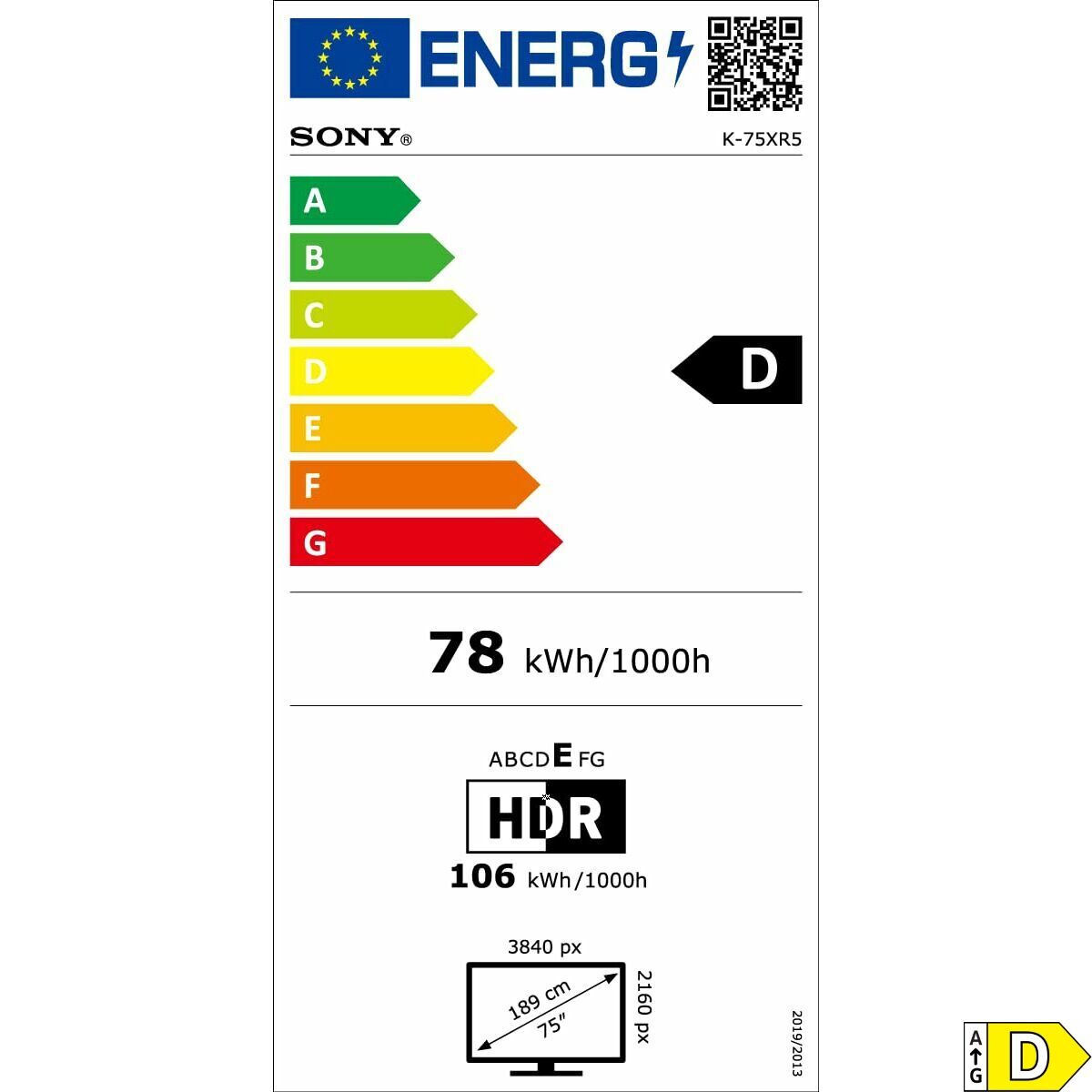 Picture of Smart TV Sony K75XR55BP