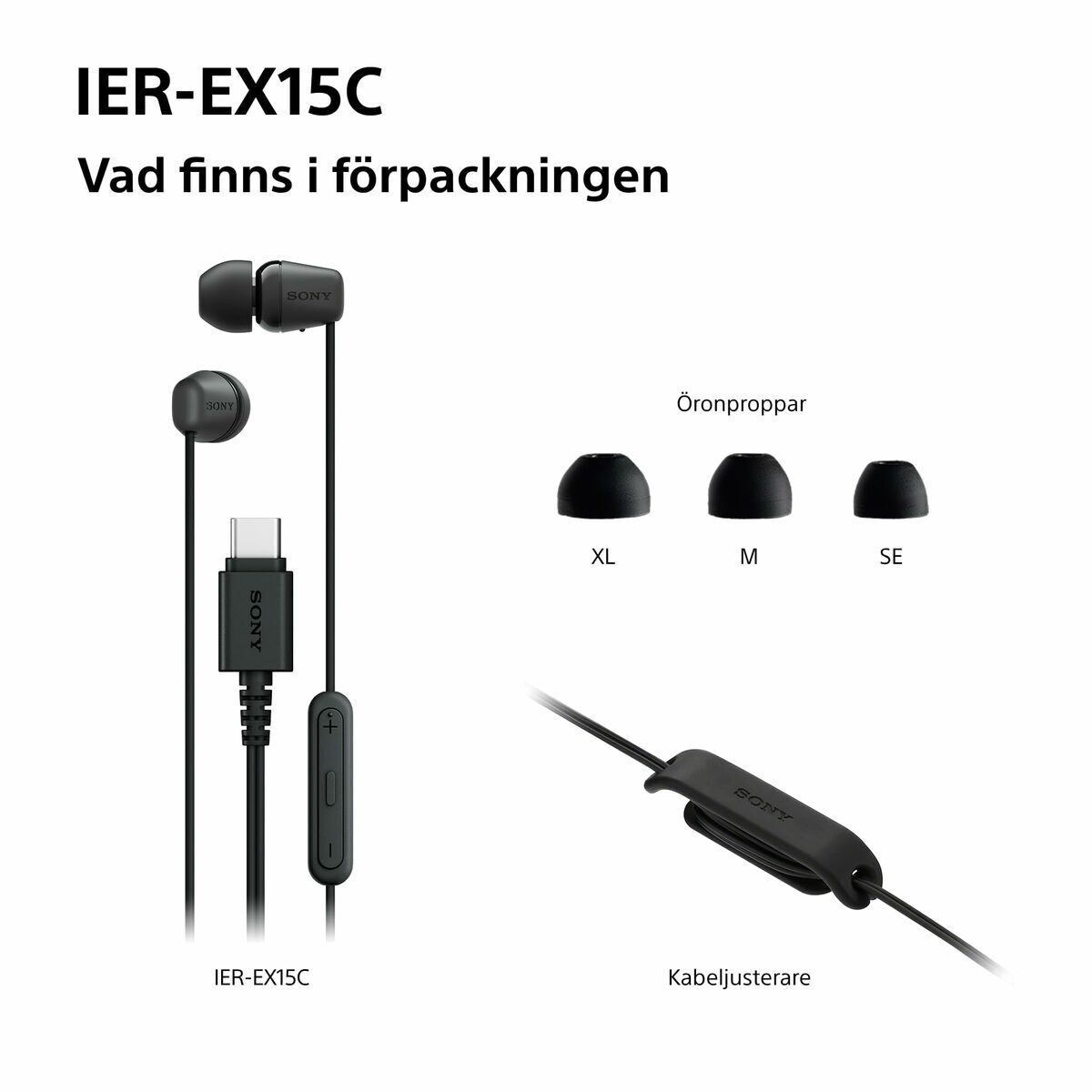 Headphones Sony IEREX15CW White