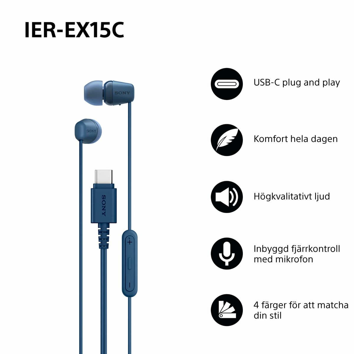 Picture of Headphones Sony IEREX15CL